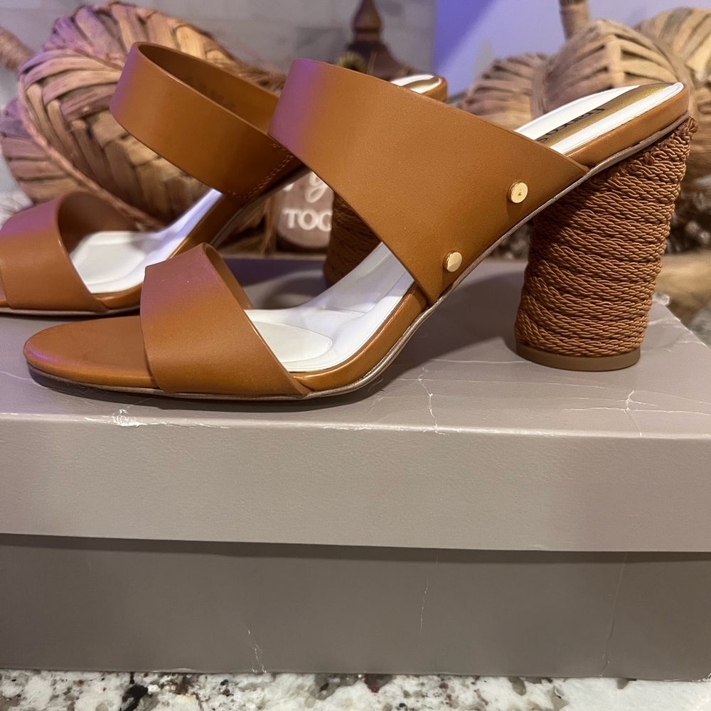 Franco Sarto cognac color heels. Beautiful. 3 inch heel